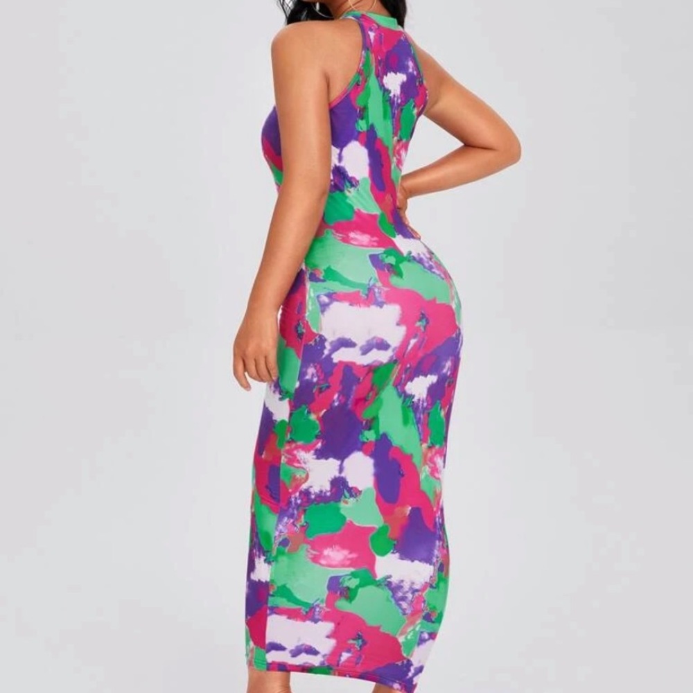 NWOT Tie Dye Print Body-con Dress